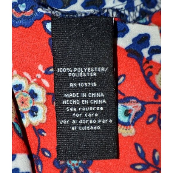 Zac & Rachel Women's Floral V-Neck Pullover Lightweight Blouse Plus Size 3X - Picture 9 of 10